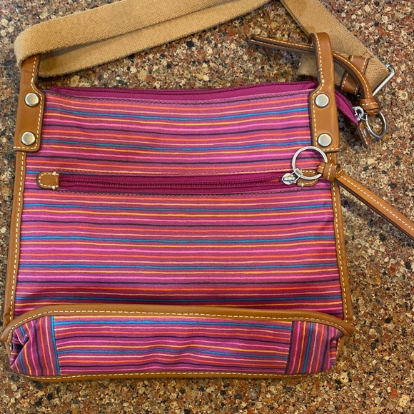 FOSSIL STRIPED SHOULDER BAG - Picture 6 of 8